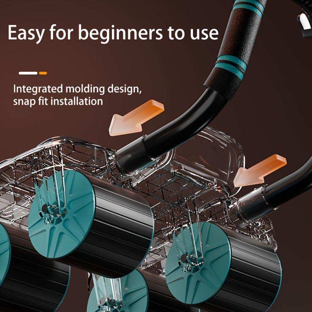 6/8 Elbow Support Abdominal Workout Roller Four-Wheel Core Strengthening Trainer Men/Women