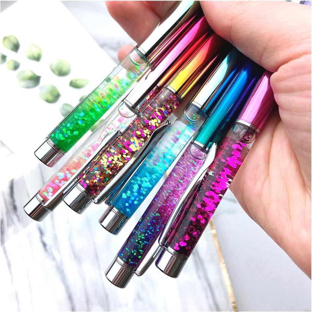 Abhay Liquid Sand Glitter Pen Metal Ballpoint Pens Metal Ball Pens Floating Glitter Dynamic Liquid Sand Pen for Office Supplies