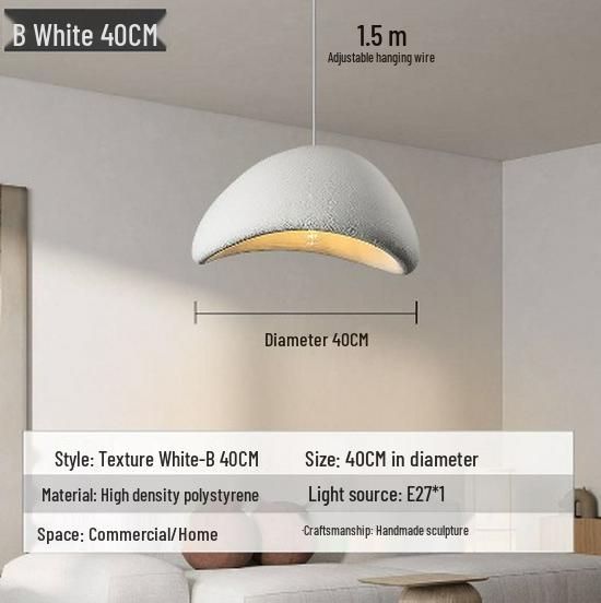 Japanese Cream Style Chandelier for Duplex Lofts, Restaurants, Bars, and Homestays