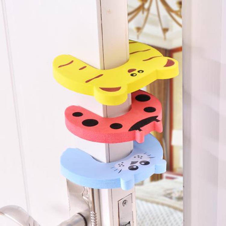 Child and baby safety anti-clip door card, door stop door plug, baby door barrier, cartoon animal shaped door stop