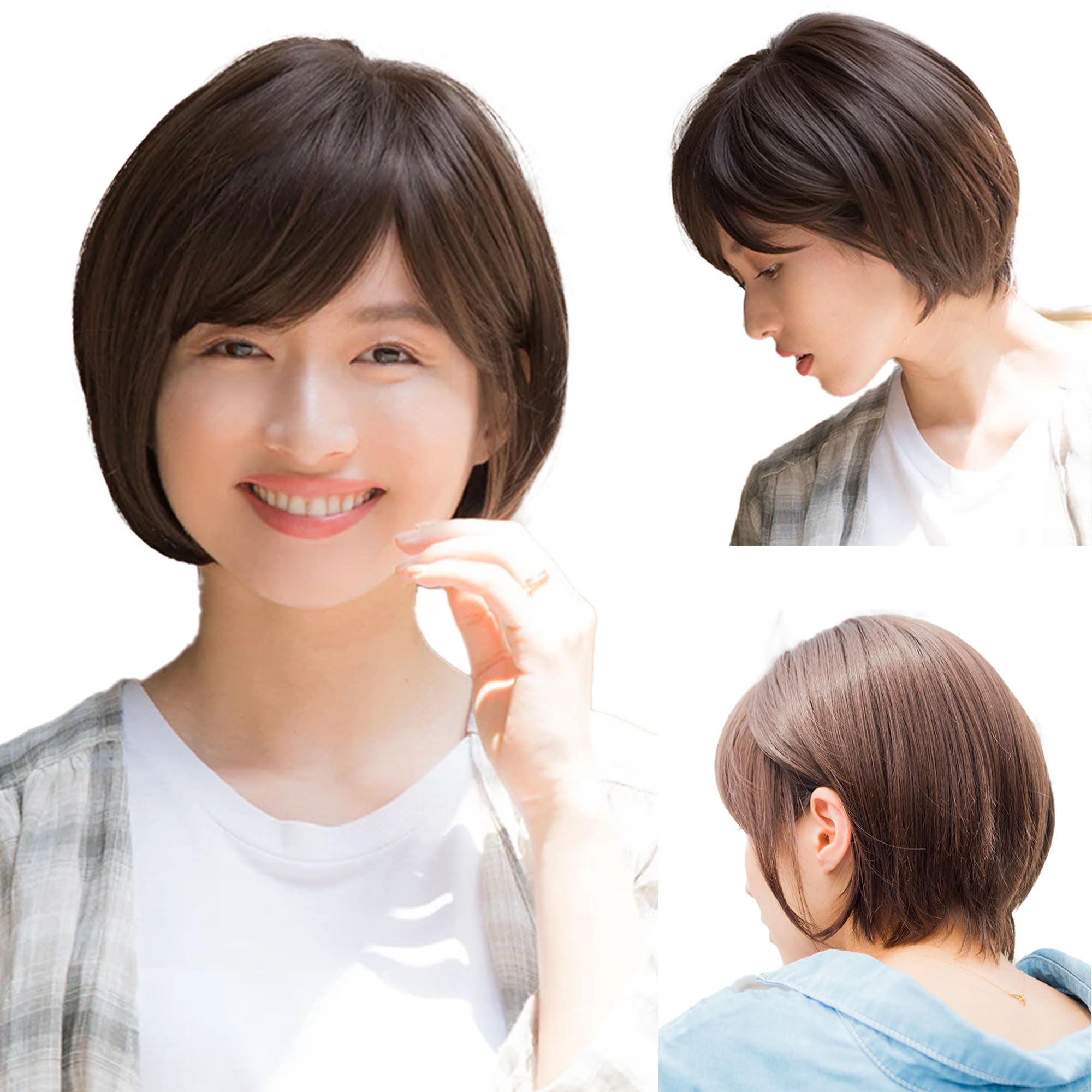 

Lineastoria Medical Full Mannish Natural Heat Metal Free Natural [M.wig Certified] Wig, Angel s Short, 100% Handmade, Breathable, Whorl, I-Type Whorl,