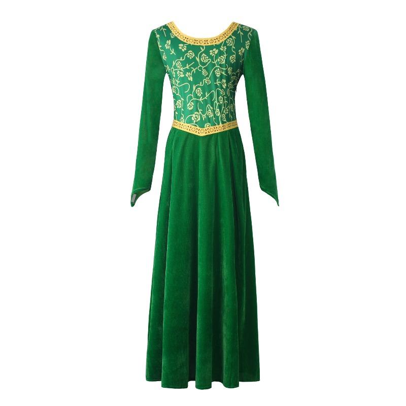 Monster Shrek, Fiona Princess Dress, Princess Green Dress OS Performance Costume