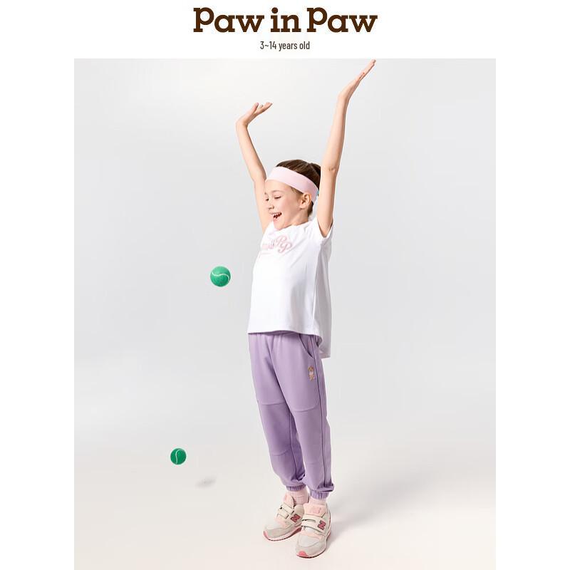 PawinPaw Girls  Cartoon Bear Print Short Sleeve T-Shirt 130