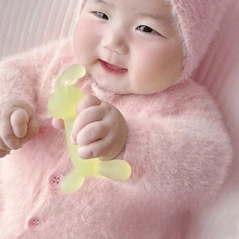 Silicone Teether Toys Baby Nursing Teether Gifts Newborn Cartoon Rabbit Teether Toys Teething Infant Chewing Toy