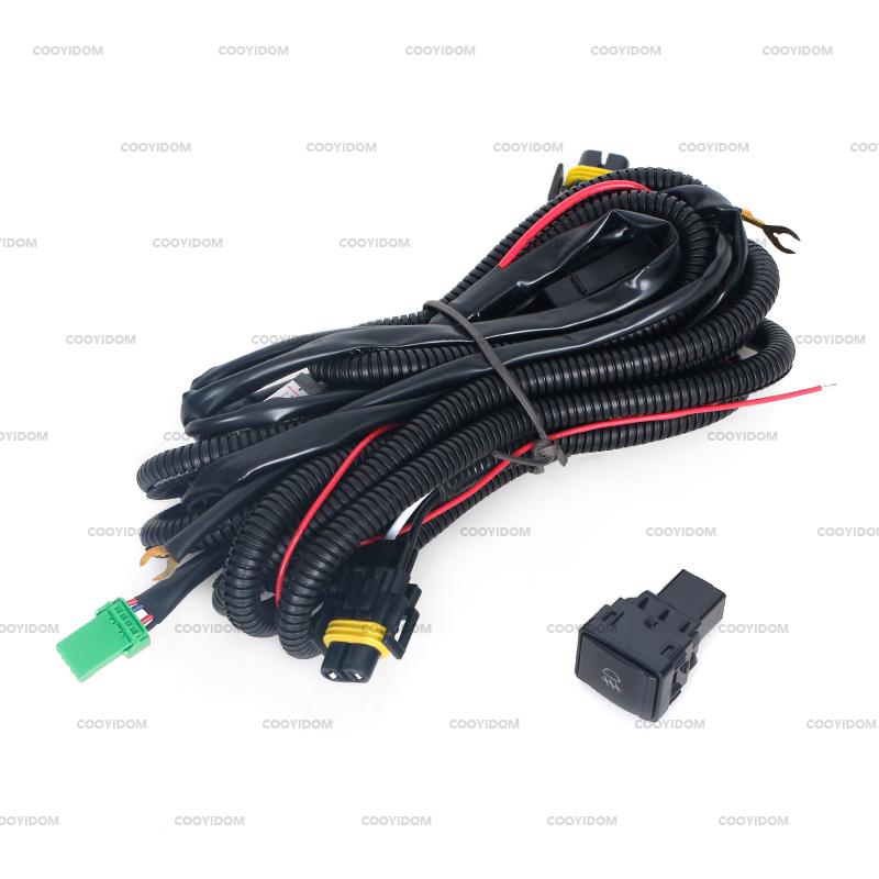 Car Front Fog Lights Set With Wire & Switch Daytime Runing Light Driving Lamp For Nissan Qashqai J11 2014 2015 2016 2017