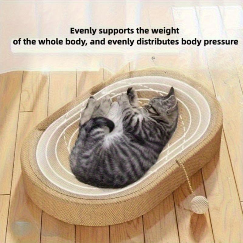 1pc Pet Cat Scratching Board Extra Large Oval Sisal Cat Nest Wear-resistant and Non-shedding Cat Scratching Box Cat Supplies