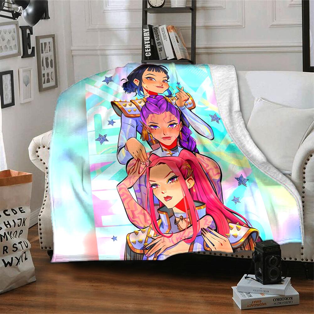 1Pc Fantasy Sisters Flannel Blanket, Soft And Comfortable, Casual Warm, Camping Travel, Christmas, Halloween Xmas Gift L1364