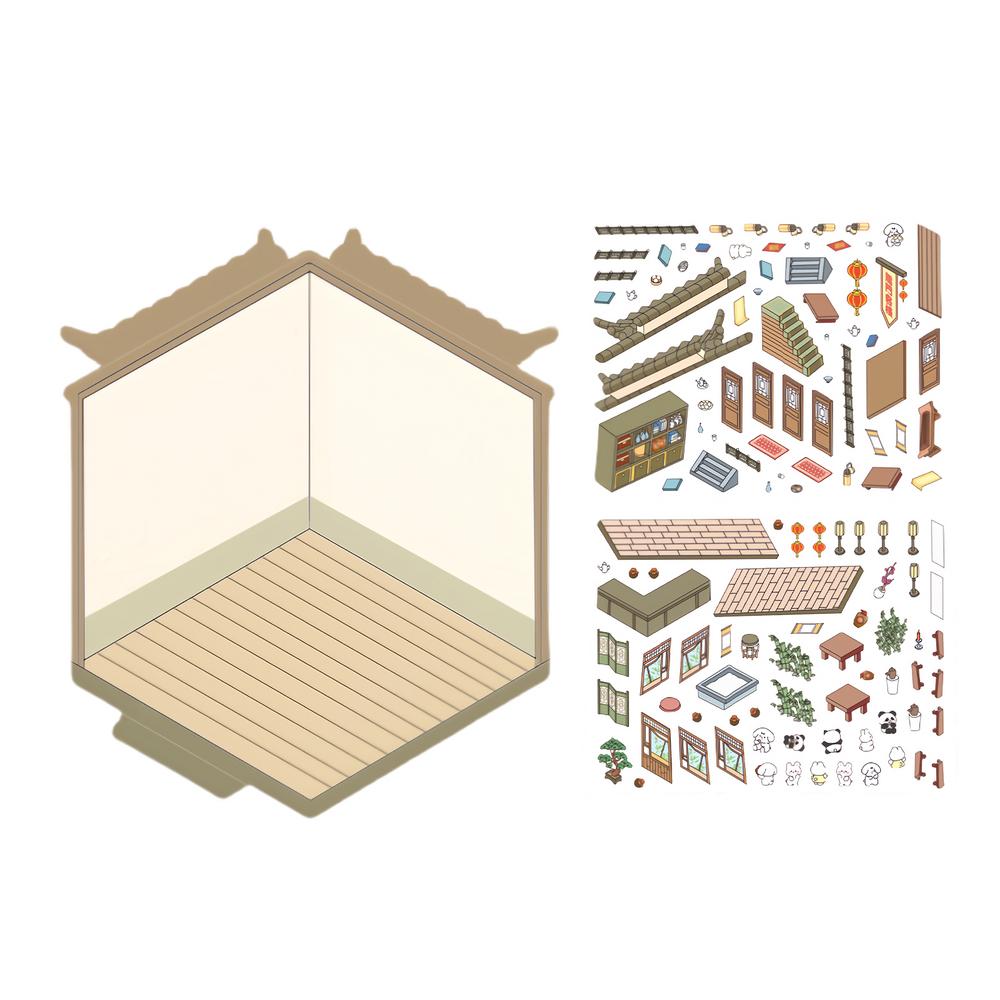 

Набор наклеек для дома Мультяшная наклейка Комната Ручная работа Наклейки для дома Водонепроницаемые наклейки для дома Развивающая игрушка на День благодарения