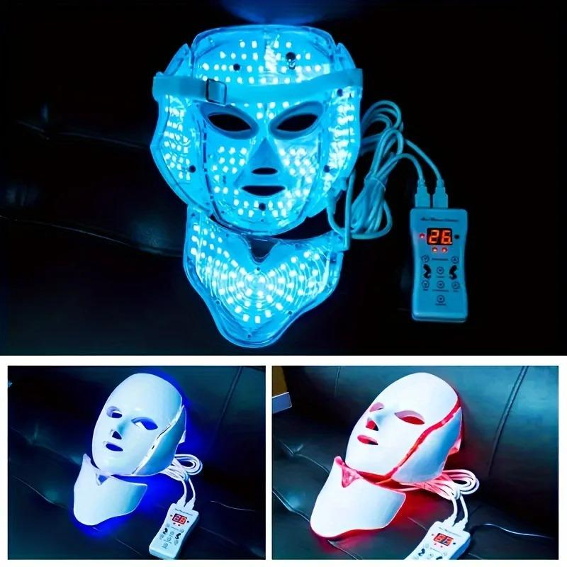 7 Colors LED Firming & Whitening Mask Facial Device - Facial & Neck Anti-Acne Professional Skin Therapy