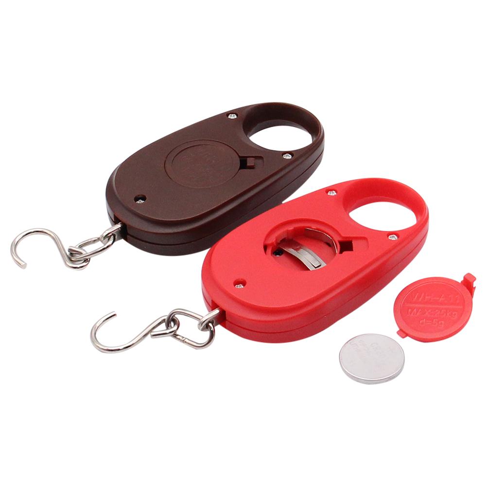 25kg x 5g Portable Hanging Scale Mini Digital Scale for Fishing Luggage Travel Weighting Keychain Electronic Scale with Hook