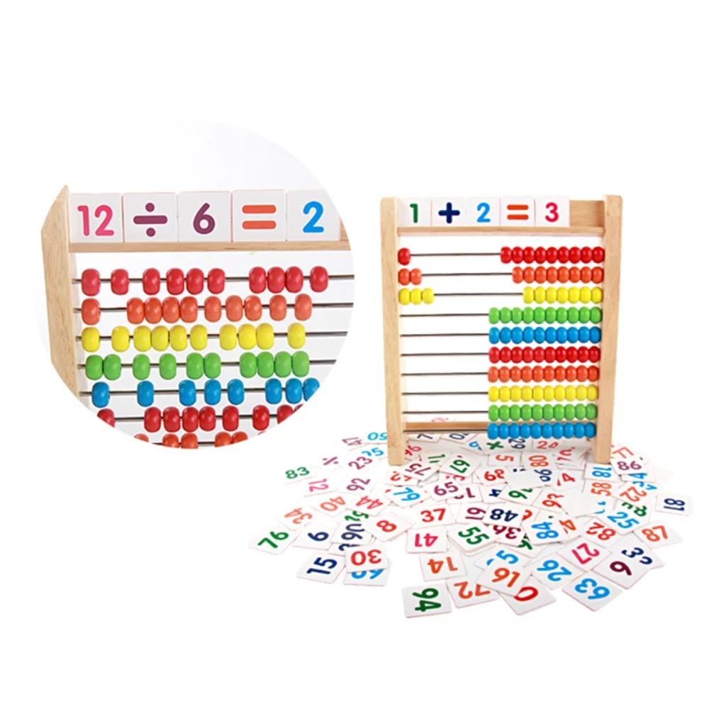 Wooden Abacus Educational Math Toy Children Rainbow Counting Beads Numbers Arithmetic Calculation Puzzle Montessori Learning Toy