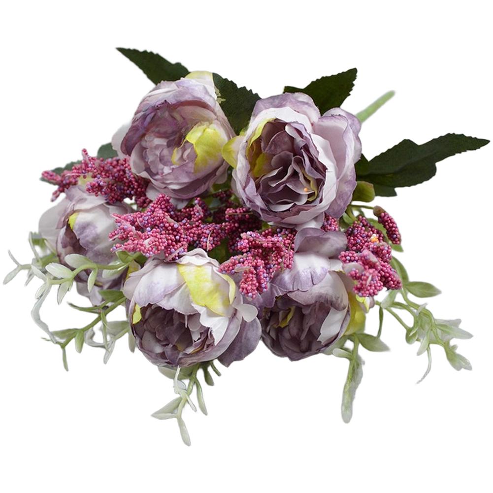 Peony Bouquet 5 Head Peony Bouquet Handcrafted Embossed Petals