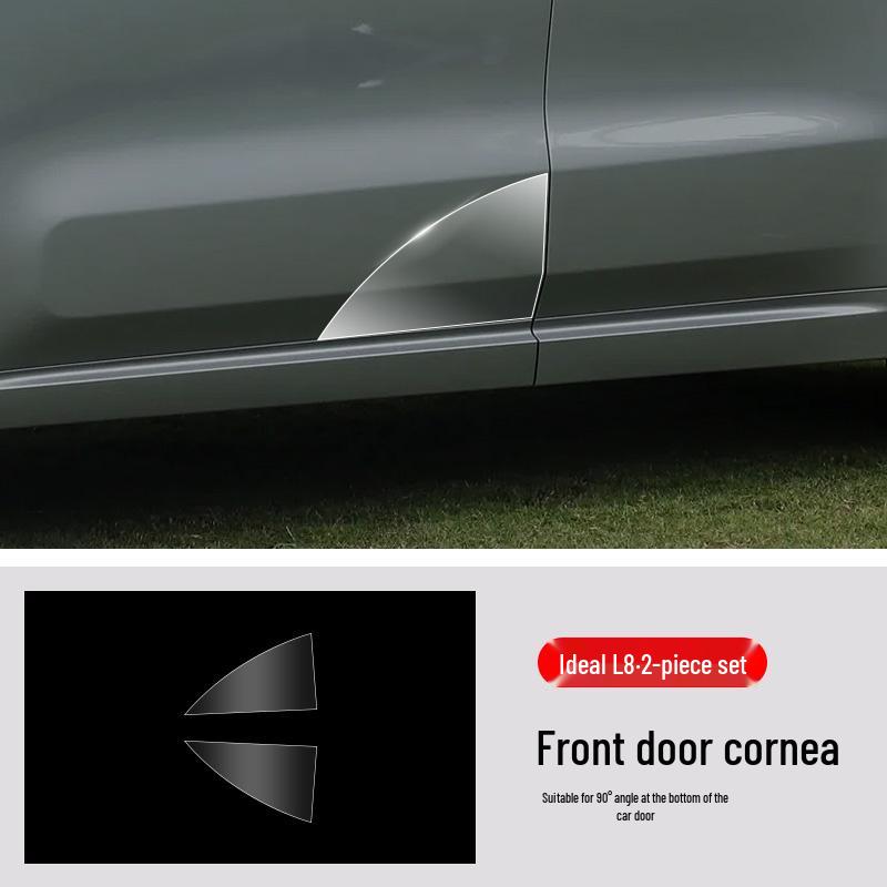 Ideal L8 Car Door Corner TPU Protection Film - Transparent, Front & Rear Triangle Area Paint Shield.