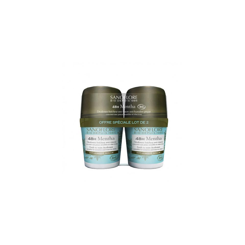 

Шариковый дезодорант Sanoflore 48H Mentha 2x50 мл