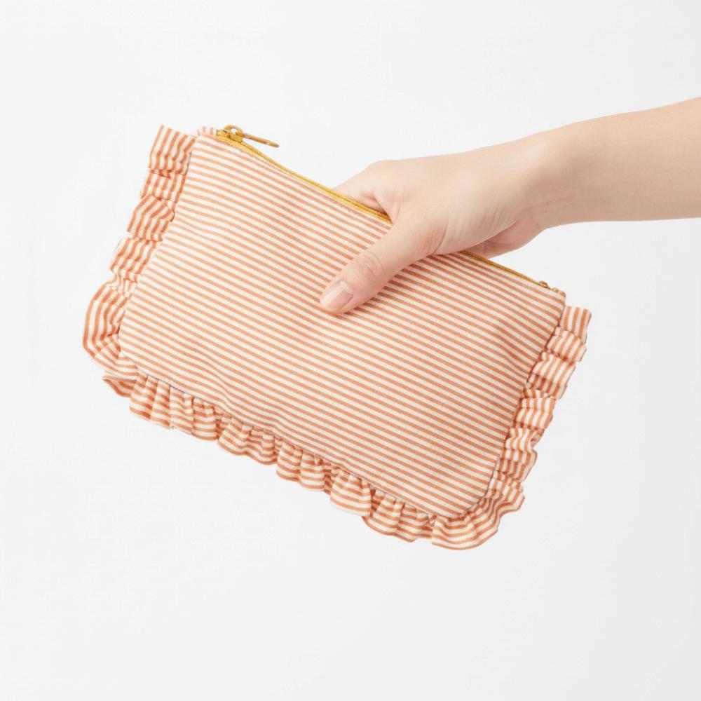 Striped Pattern Striped Pattern Cosmetic Bag Casual Make Up Organizer Travel Use