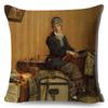 Vintage Style Woman Cushion Cover Decor Europe Lady Girl Print Pillowcase 45*45Cm Polyester Pillow Case For Sofa Home Car