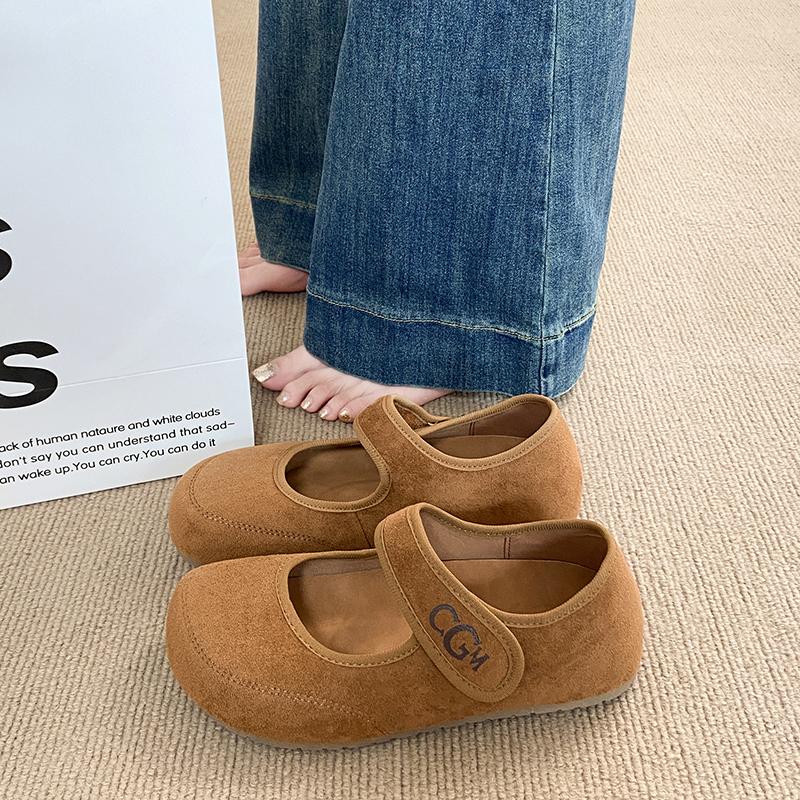 Fashion CRLAYDK Vintage Women's Casual Loafers Slip On Flat Shoes Comfort Penny Cute Ladies Walking Office Suede Leather Moccasins