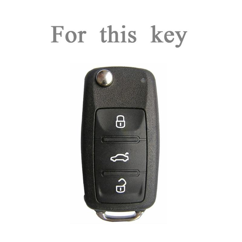 For Volkswagen VW Polo Golf Passat Tiguan Beetle Caddy T5 Up Eos Skoda Octavia Seat Leon Altea TPU Car Remote Key Case Cover