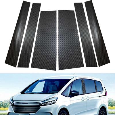 6 szt. Naklejki Dekoracyjne Pokrywy Listew Słupków B-C Z Włókna Węglowego do Samochodu Akcesoria Dekoracyjne Pasujące Do Honda Freed GB5/GB6/GB7/GB8 2017-2024