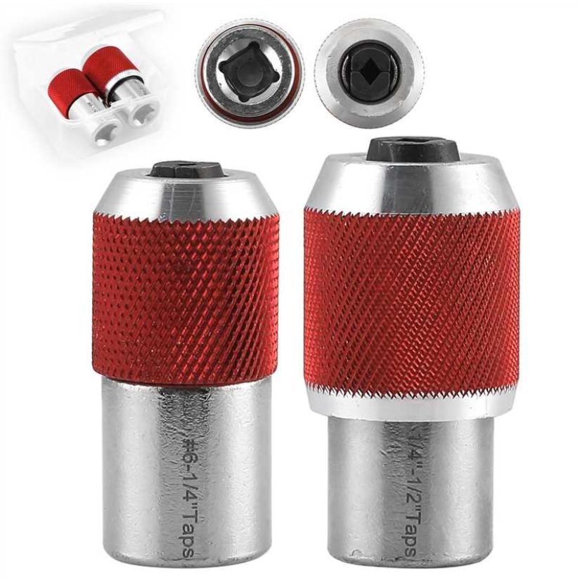 Tap Socket Set, 2PCS Tap Extractor Tool,Tap Sockets with a 3/8" Socket Adapter, Suitable for Taps, Reamers, Screw Extractors