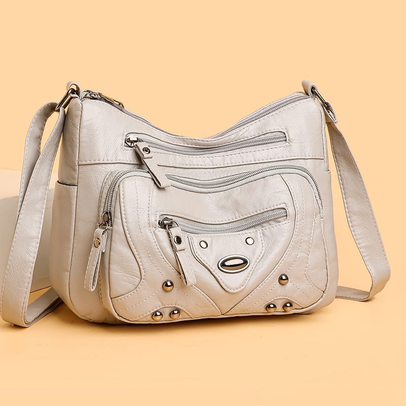 Mehrschichtige Damen Vielseitige Modische Große Kapazität Mittelalterliche Ein-Schulter Crossbody-Tasche