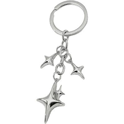 Brelocuri Y2K Star Moon Brelocuri metalice pentru femei bărbați Cadouri de prietenie Decorare genți Bijuterii lucrate manual