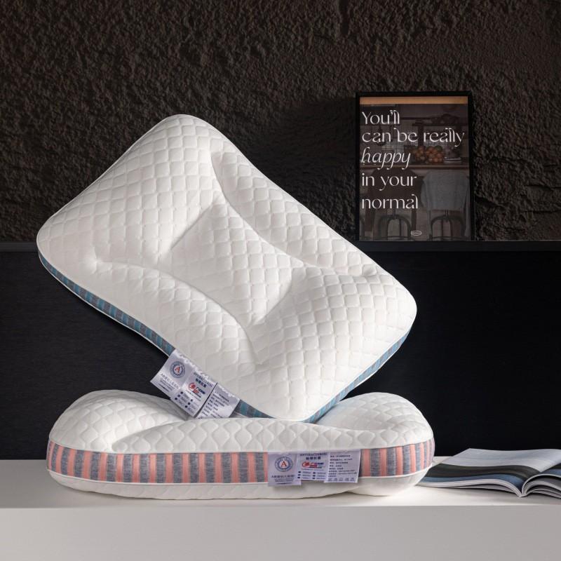 Washable Memory Foam Pillow Deep Sleep Adult Bone-Shaped Support With Hollow Fiber Fill