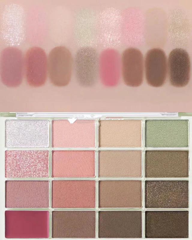 Kappel 16-Color Eyeshadow Palette: Shimmer, Matte, and Under-Eye Highlight for Cool, Everyday Makeup