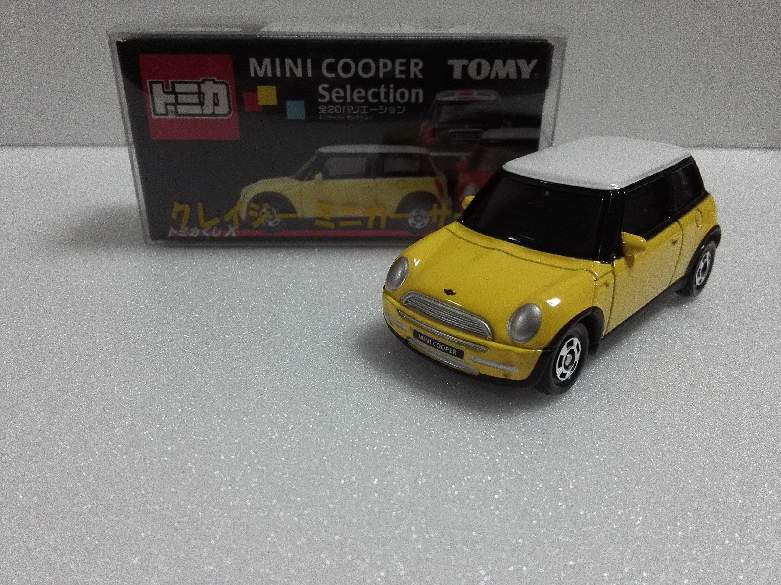 Вышедший из печати Tomica Lottery X Мини Купер Selection Желтый и Белый Сумасшедший Круг Мини-Машинок с кейсом