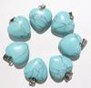 20MM Heart-Shaped Natural Crystal Stone Pendant Necklace DIY Accessory