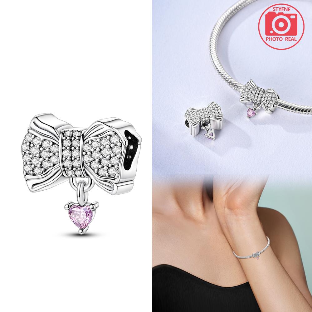 Bow Pendant With A Girlish Heart Copper Colors For Charms Copper Colors Original Bracelet For Jewelry Making