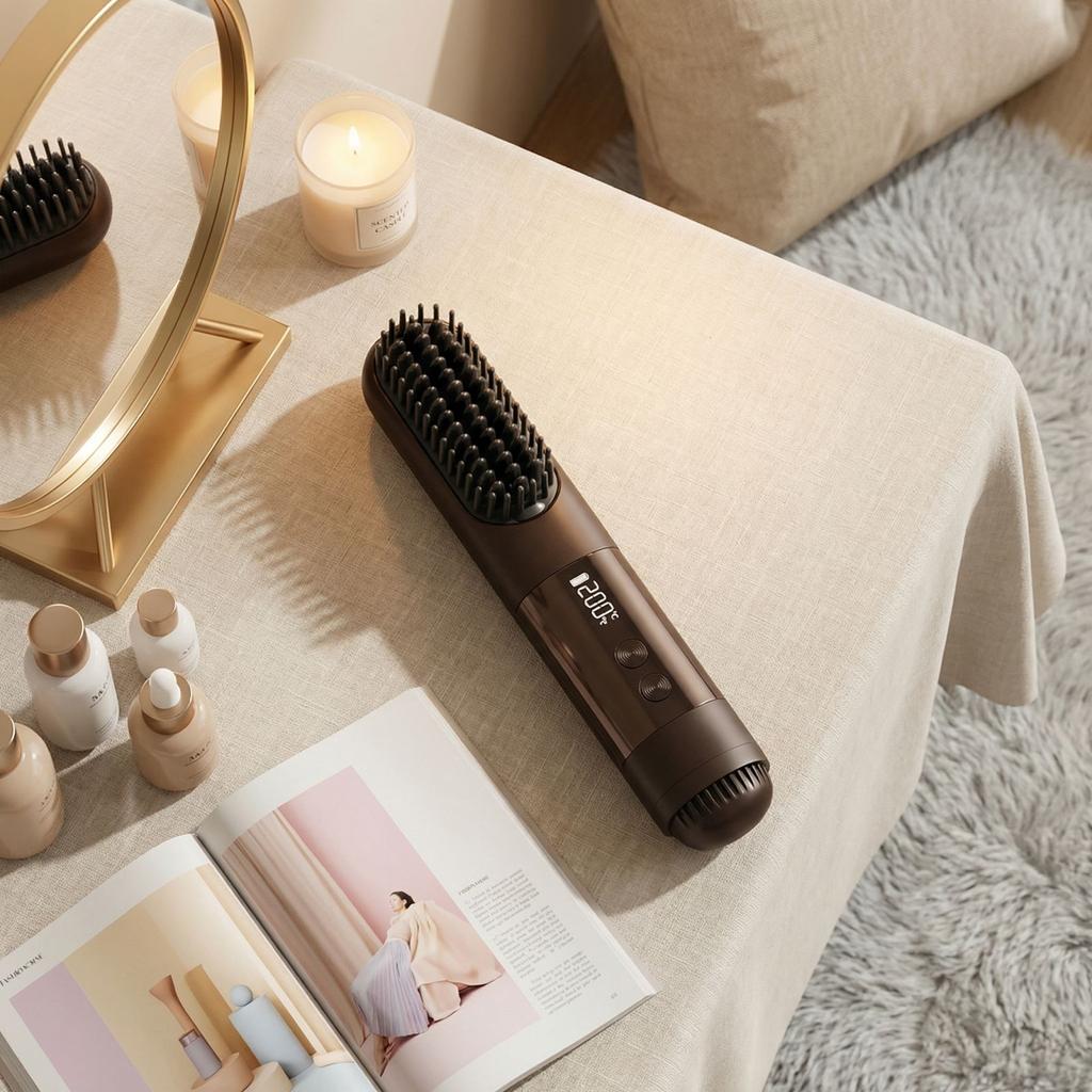 Hair Straightening Comb, High Crown Hair Straightening Comb, Cordless Hair Straightening Comb
