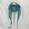 Japanese Cotton Linen Scarf Women's Tie Dye Single Color Spring Autumn Fine Narrow Long Thin Pleated Versatile Fashionable Women
