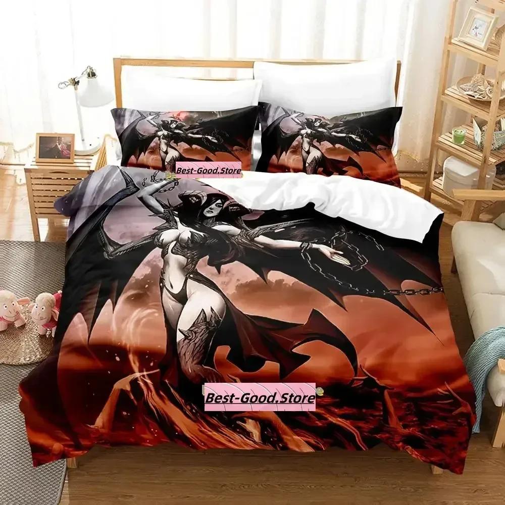 Comforter Personality Demoness Bedding Set Single Twin Full Queen King Size Bed Set Adult Kid Bedroom s Anime Bed