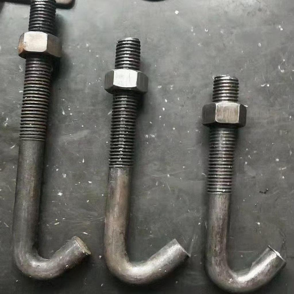 M12-M18 Hook Bolt with Flat Washer & Rubber Bowl for Vibrating Screen Sieve Applications