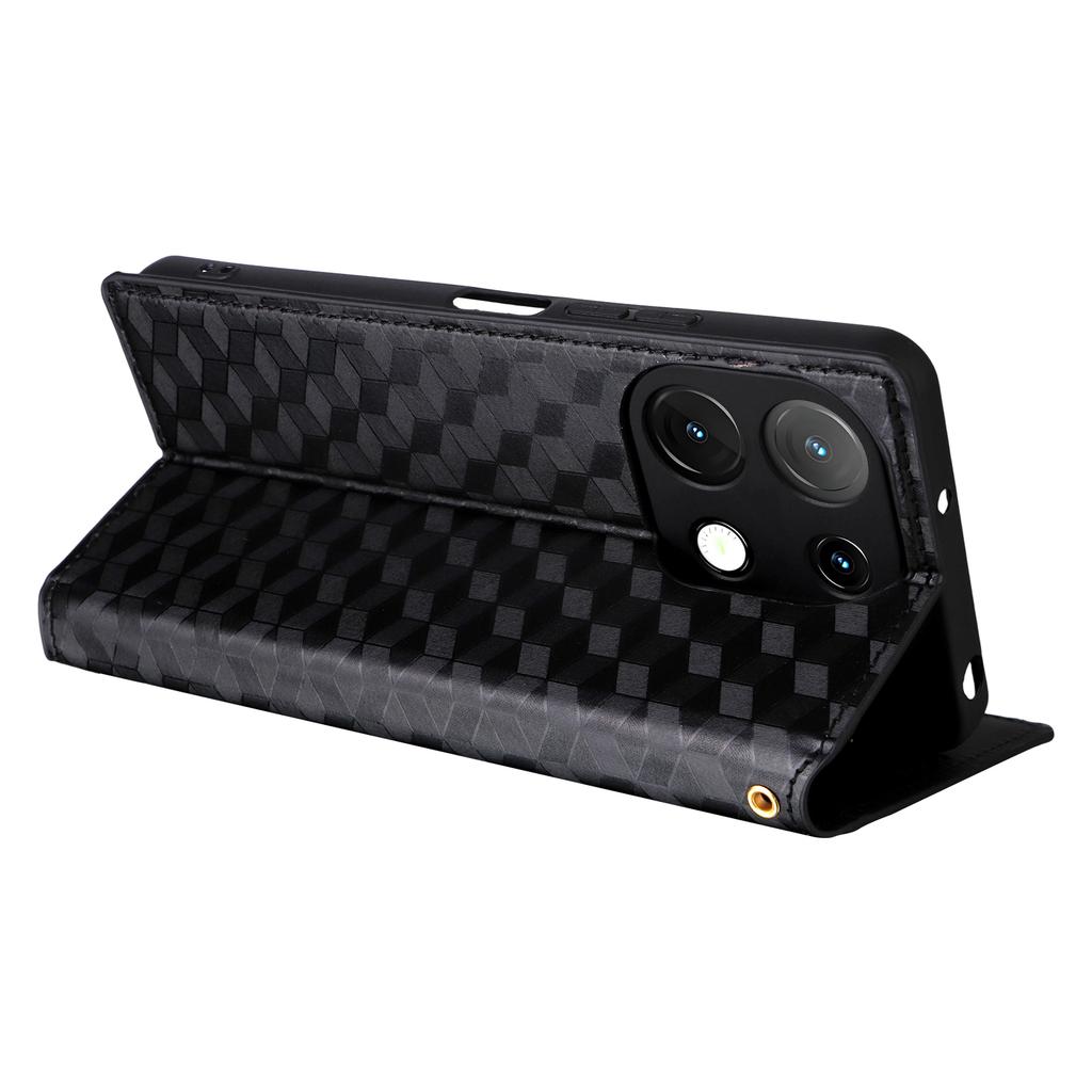 Skórzane etui na Umidigi Note 100A/Note 100 5G/Note 100 Portfel Wytłaczane romby Pokrowiec na telefon