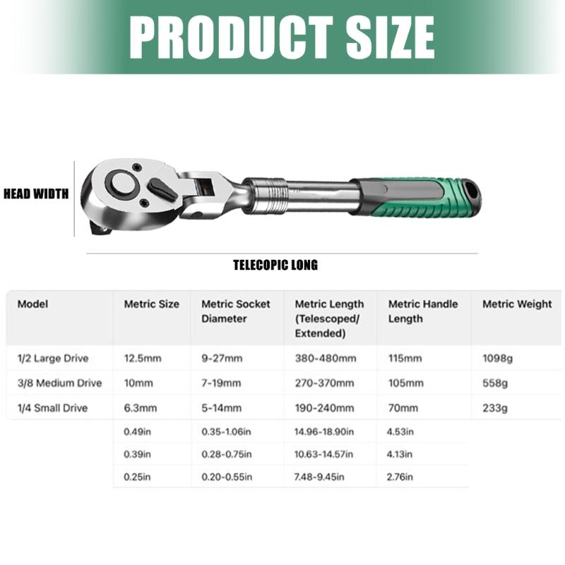 Multipurpose Ratcheting Wrench 72 Teeth Adjustable Head Lightweight Portable For Mechanics DIY Enthusiasts And Households