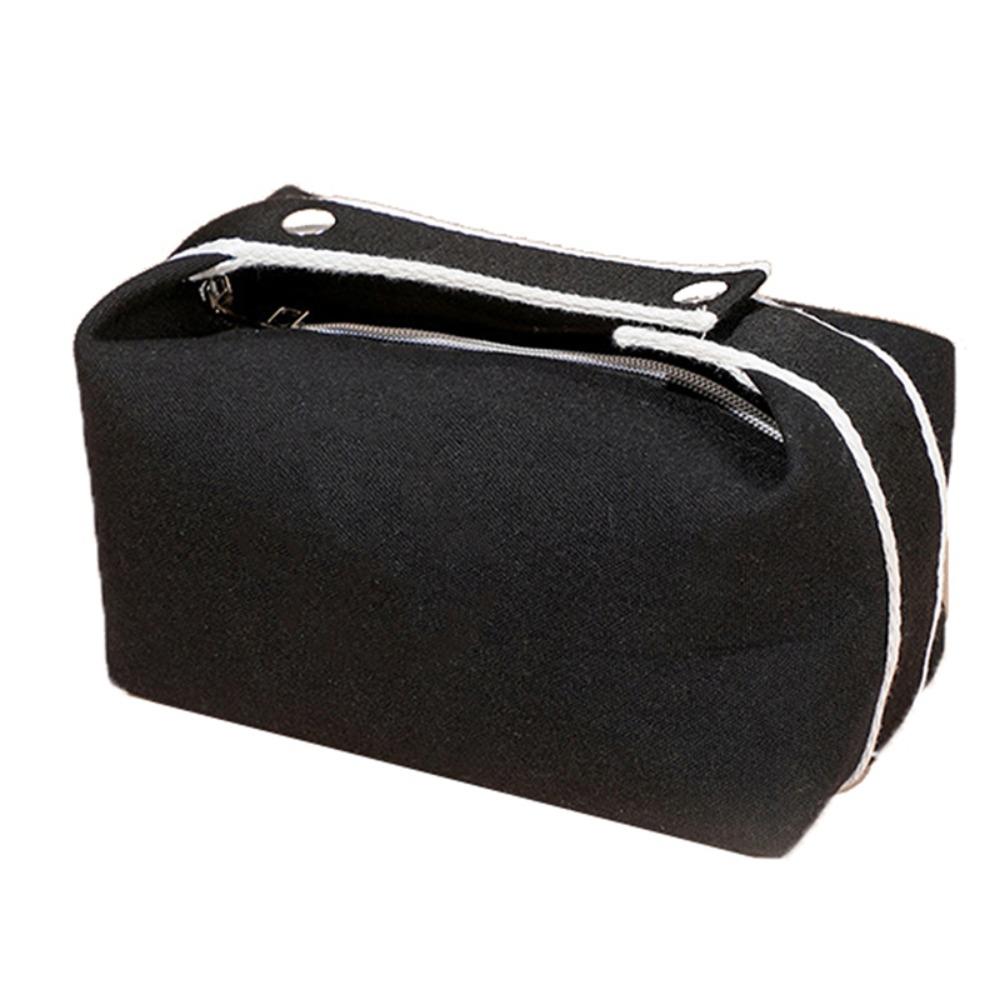 Modische Kosmetiktasche mit großem Fassungsvermögen Tragbare Hand-Kulturbeutel Leinwand Make-up-Organizer Reise