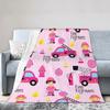 Red Cartoon Fire Truck Car Throw Blanket Fire Fighting Equipment Fire Extinguisher Flannel Blankets for Boys Girls Birthday Gift