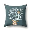 Polyester Pillowcase Automobile Decoration Home Printed Deer Pillowcase Waist Cushion Cover Car Cushion Head Cushion Cover