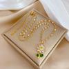 Gold Plated Sunflower Necklace for Women Jewelry Stainless Steel Zircon Big Pendant Necklace Luxury Choker Korea Style