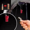 Set of 10 Bicycle French Valve Caps, Red, Aluminum Alloy, French Valve Adapter, especially suitable for off-road bikes