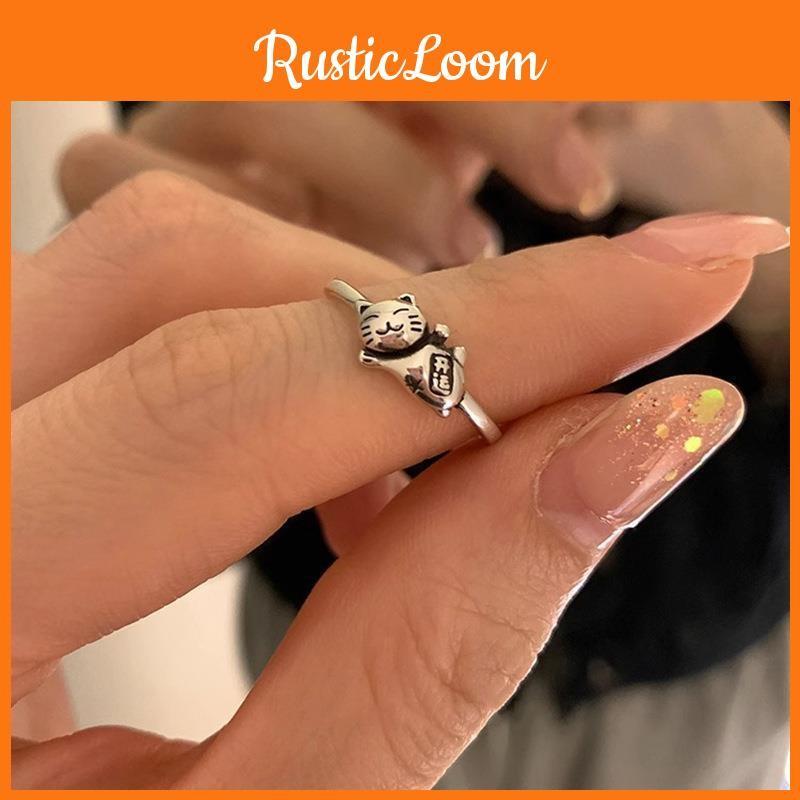 Ring Vintage Cat For Women Adjustable Open Ring With Geometric Design Perfect For 2023 Fashion Summer