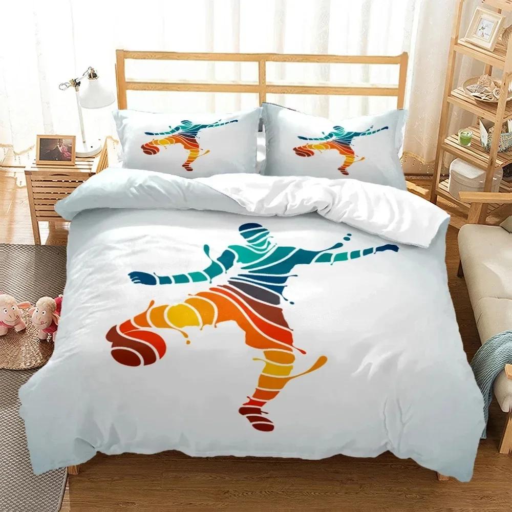 Soccer Cover Digital Polyester Comfortable Duvet Quilt Cover Pillowcase Bedding Set Children Bedroom Decoration Home Textile