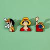 Japanese Creative Personality ONE PIECE Metal Badge King Luffy Alloy Drip Brooch Pin