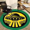 1pc UFO Alien Office Round Area Rug, Indoor Mat Suitable For Office, Under Office Chairs Bedroom Living Room Home Decor, Room Deco
