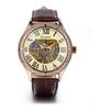 JewelryWe Watch Men's Leather Strap Classic Simple Watch, Roman Numeral Mechanical, Christmas Valentine's Day Gift