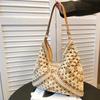 Fashi Straw Ctrasting Colors Large Capacity Shoulder Bags 2026 High Quality Versatile Sweet Bags Seaside Vacati Beach Bags