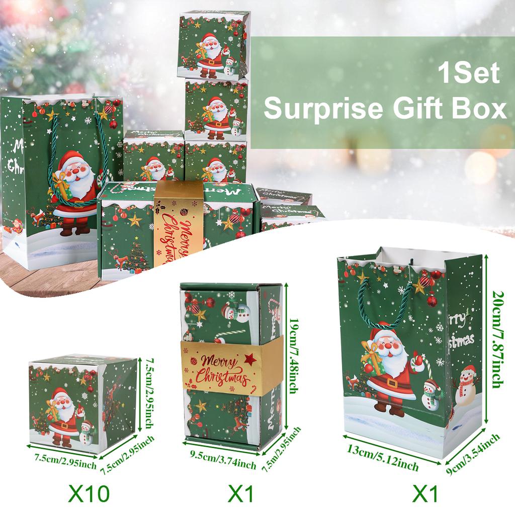Christmas Surprise Gift Money Box Merry Christmas Decorations for Home 2025 Navidad Natal Xmas DIY Surprise Gift New Year 2026