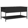 VidaXL Coffee Table, End Table with Adjustable Feet, Side Table with Storage Living Room Interior, Modern, Black Wood 845346